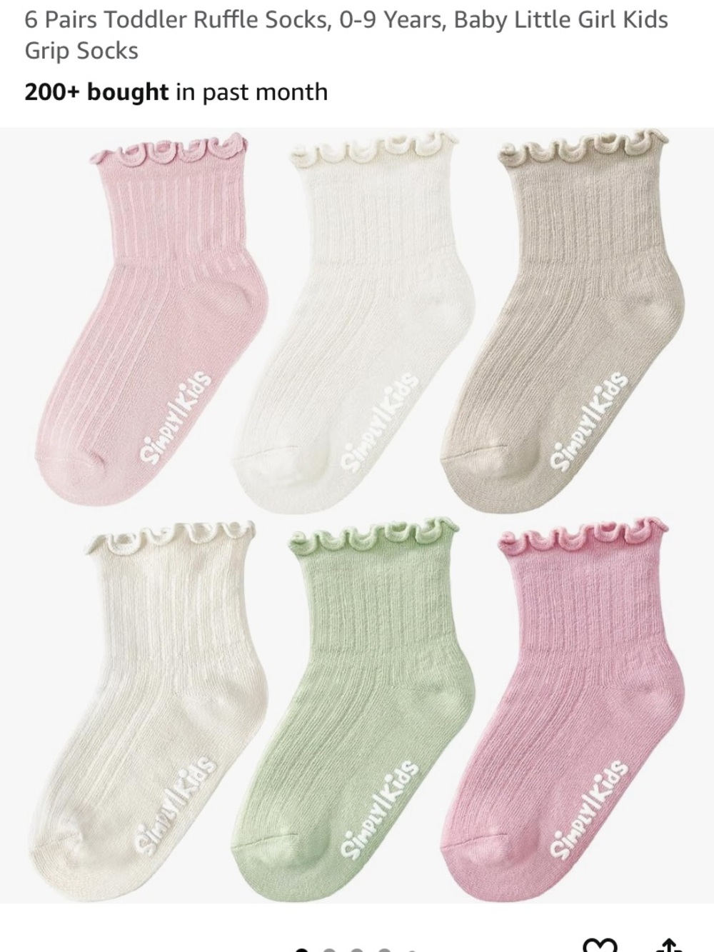 Ruffle Socks for Little Girls - Pink